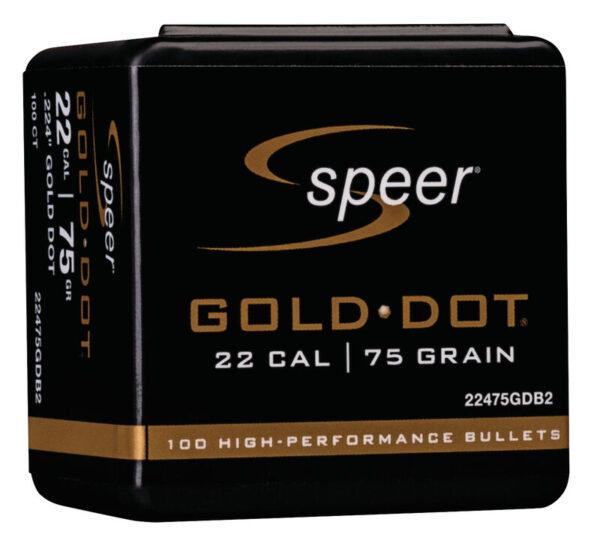 Speer .224 / 22 75 Gr Gold Dot Soft Point (100 ct.)